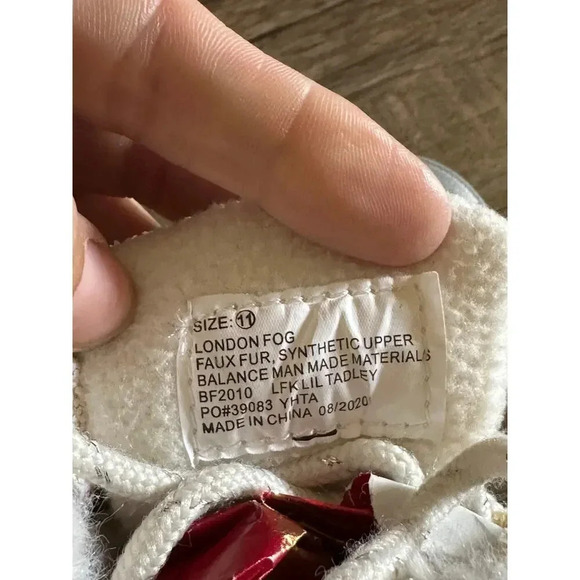 London Fog Collection Faux Fur Glitter Snow Boot Size 11 girls winter - Picture 8 of 10